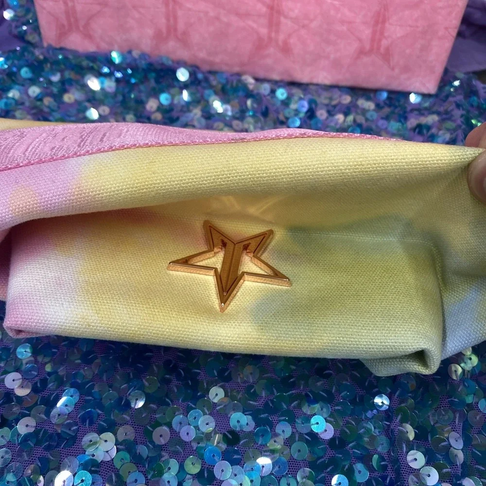 Jeffree Star Cosmetics Make-up Travel Bag Tye-Dye Pastels LIMITED EDITION NEW